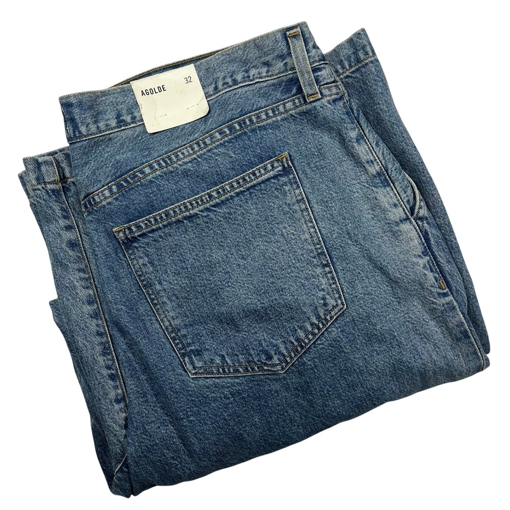 AGOLDE Ellis Trouser Womens 32‎ (Fits 38x32) Baffle Pleated Wide Leg Jeans